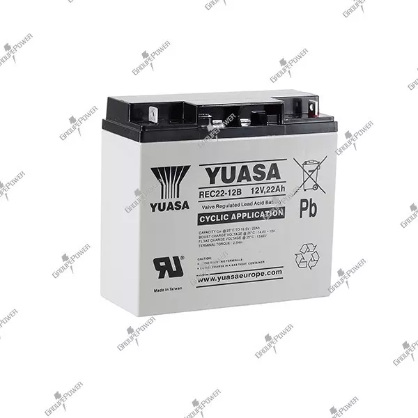 Batterie cyclique plomb étanche rechargeable YUASA REC22-12 12V 22AH 181X76X167