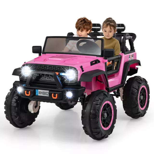 Kids Electric Ride On Car 2-Seater 24V Battery Powered Truck W/ Remote Control