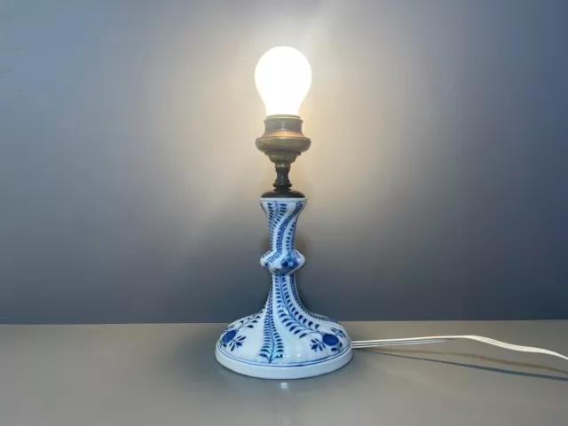 Schöne Meissen Lampe Zwiebelmuster 1.Wahl Um 1860 2