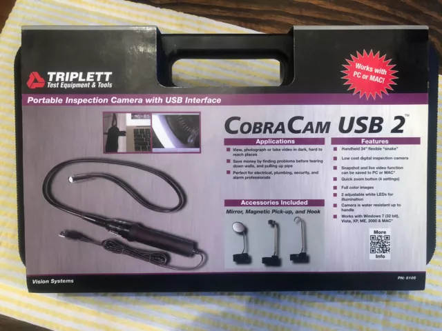 Triplett CobraCam USB Inspection Camera Borescope