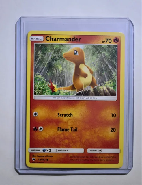 Charmander 18/147 Burning Shadows Common Pokemon Card 2017 Near Mint