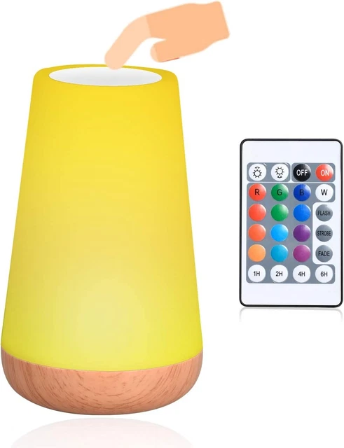Lampada da Comodino LED Multicolore 13 Colori 3 Modi Illuminazione Luce Moderno
