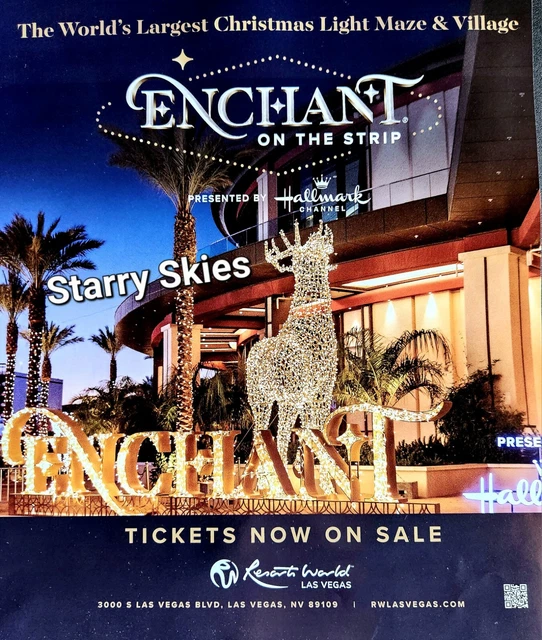HALLMARK ENCHANT ON The Strip Resorts World Las Vegas Promo Ad 2022 EUR