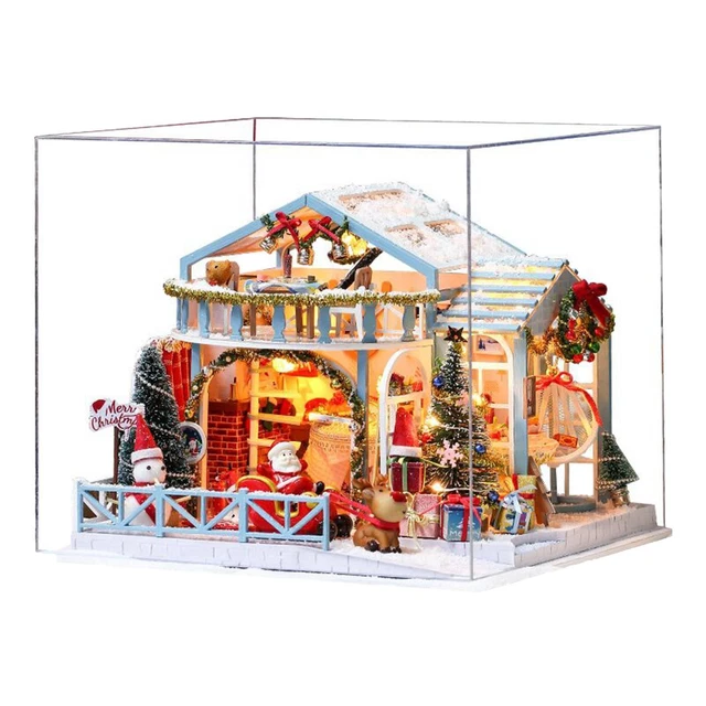 CHRISTMAS MINIATURE DOLLHOUSE Toys 10 Ts Adults Birthday Romantic Gift
