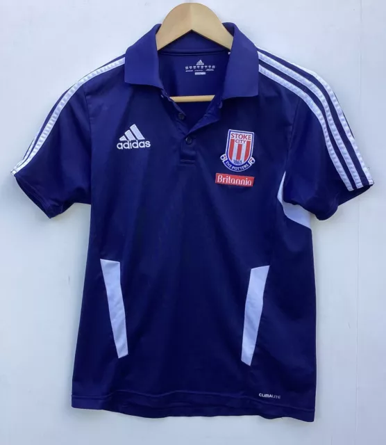 Stoke City Fc, Polo Shirt, Training Top, Vgc, Size Small, Adidas 2011 Climalite.