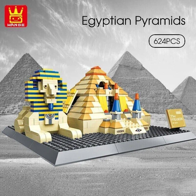 BUILDING BLOCKS ARCHITECTURE MOC Set Egypt Pyramid Sphinx Bricks Kids ...