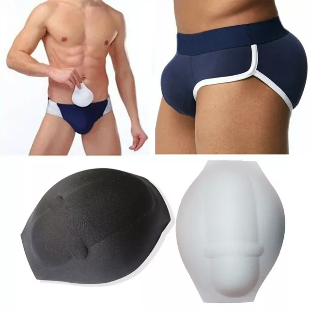 MENS BULGE POUCH Pads Enhance Cup 3D Penis Enlarger Underwear Push
