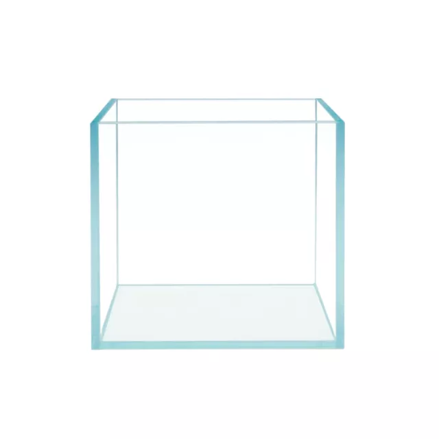 4 Gallon Cube Rimless Aquarium, Low iron Glass Tank, 25X25X25cm, w/ Lids Options