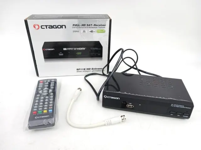 Octagon Full-HD Sat-Receiver SF 118 HD Entrance TV-Receiver  Fernbedienung OVP