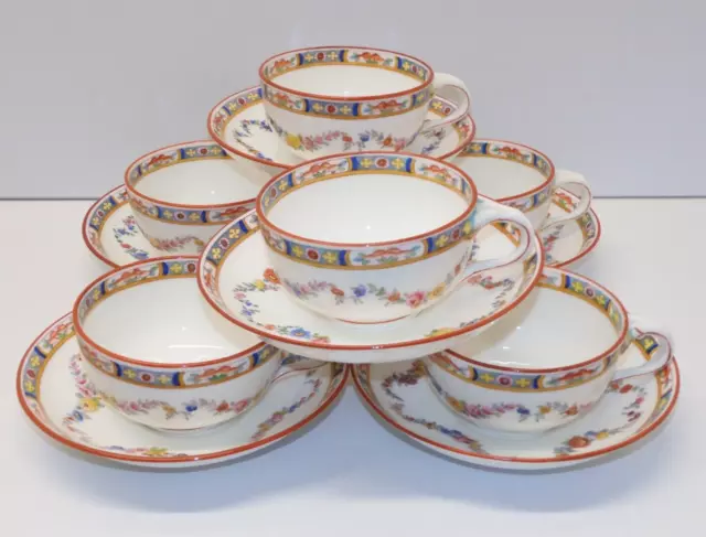 *6 BELLES TASSES & SOUS TASSES CAFE THE PORCELAINE MINTON A 4807 Fin XIXe  D