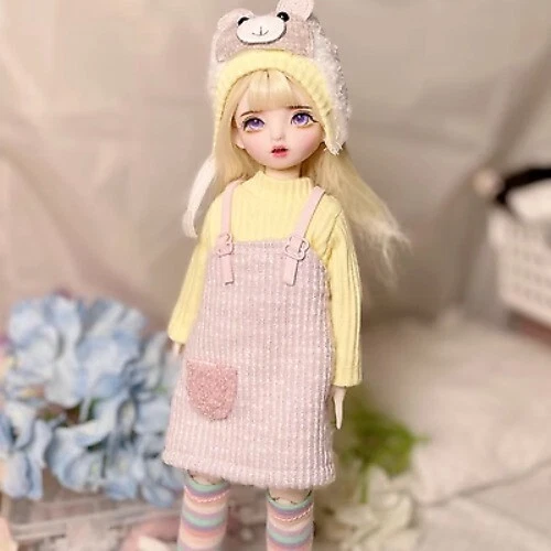 Full Set 1/6 Pretty Girl BJD Doll Ball Jointed Kids Gift Eyes Dress Makeup Toys