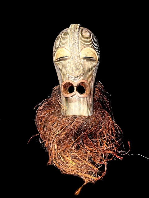 Songye Kifwebe Mukashi Mask/Superb old African mask of Songye origin-6224