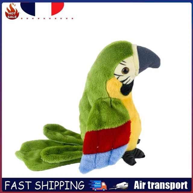 Jouet Perroquet Parlant Interactif - Peluche électrique Qui Répète, Ailes Mobiles, 21 Cm - 8