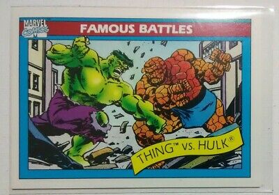 [1990] INCREDIBLE HULK vs THE THING (Marvel F4) Trading Card 88 [NM+ 9.9] Impel