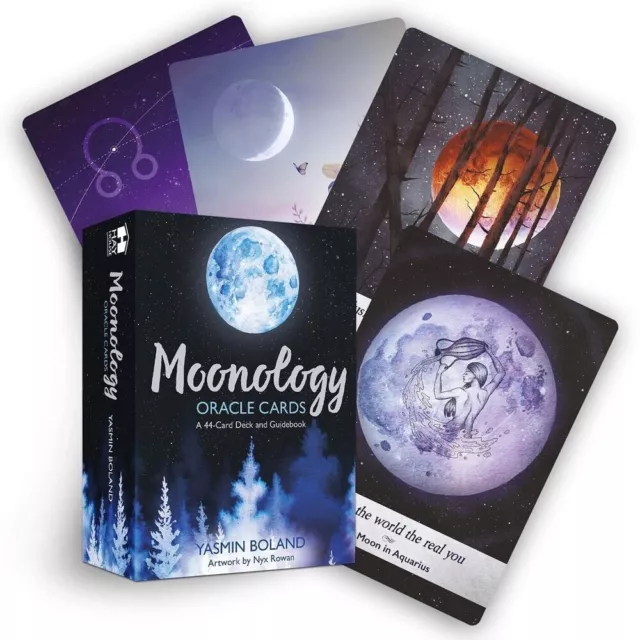 BRAND NEW Moonology Oracle Cards: A 44-Card Deck And Guidebook by Yasmin Boland