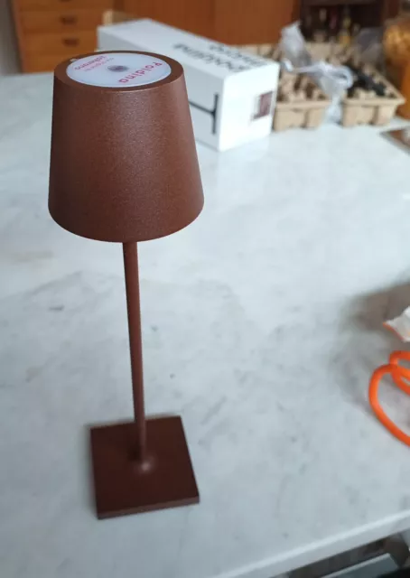 Zafferano Poldina Pro Micro Lampada da Tavolo LED Dimmerabile Colore Corten