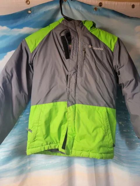 Columbia Grey & Green Neon Boys Winter Jacket Boys size Small 6