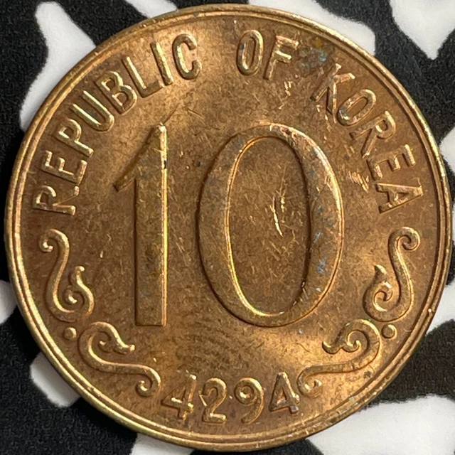 KE 4294 (1961) Korea 10 Hwan Lot#D2798 High Grade! Beautiful!