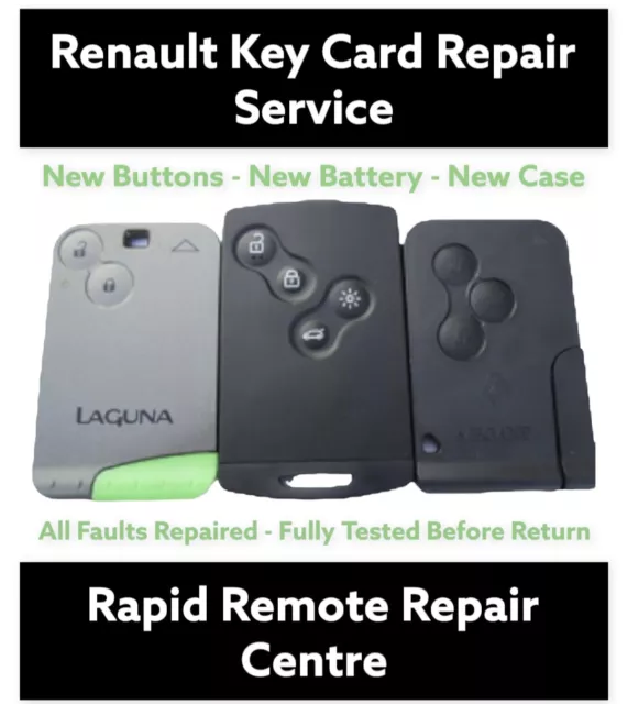 RENAULT REPAIR FIX SERVICE Renault Laguna Espace key card fob remote plip