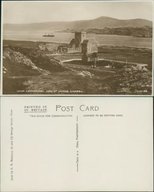 Iona Cathedral And St Orans Chapel 779 Valentines GA Macleod RP Real Photo