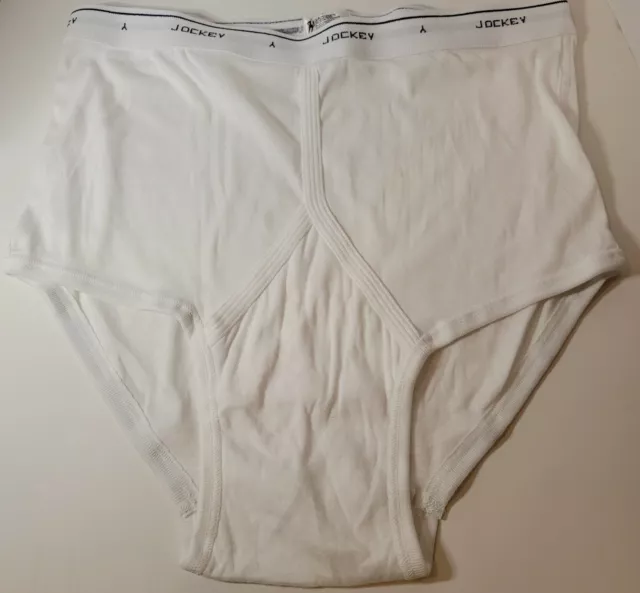 Men's JOCKEY Classic Knit Full Rise Briefs New Y - Fly Size 40 tight white