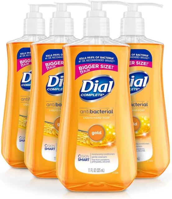 Dial Complete Antibacterial Liquid Hand Soap Gold 11 fl oz Pack of 4