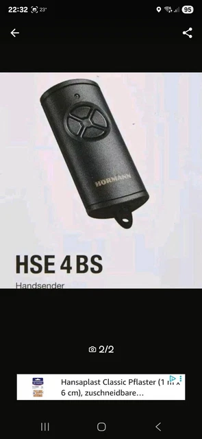 HÖRMANN HSE 4 BS 868 MHz BiSecur Handsender, Schwarz Neu 😉😉👍👍👍👍 EUR 30 ...