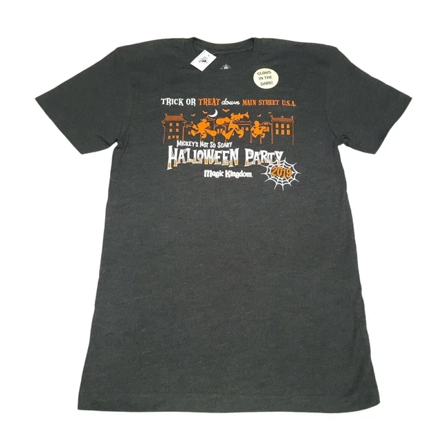 Disney Parks Mickeys Not So Scary T Shirt Size S Halloween Gray Graphic Tee 2019