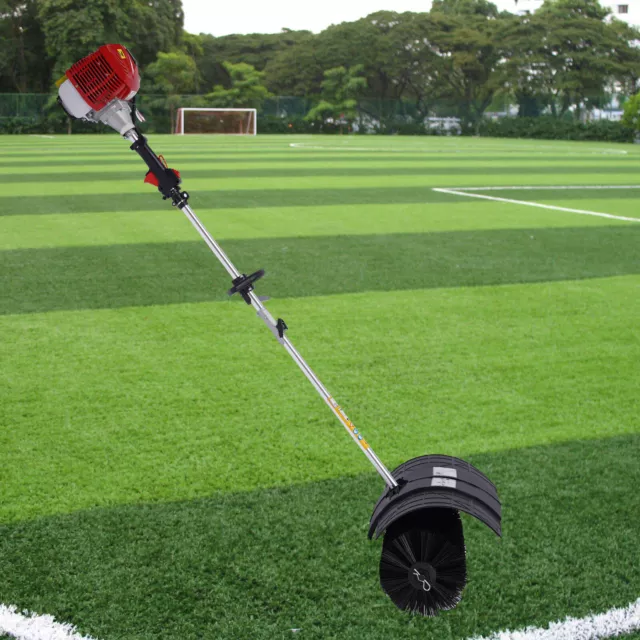 Gas Power Handheld Sweeper Broom 52cc Driveway Artificial Grass Snow Clean 1.7kW