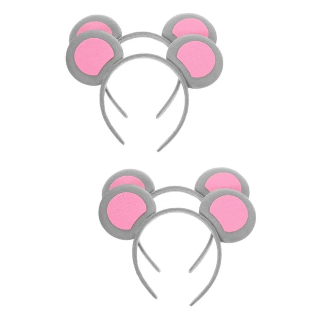 4 Pcs Fabric Animal Ear Headband Miss Mice Costume Accessories
