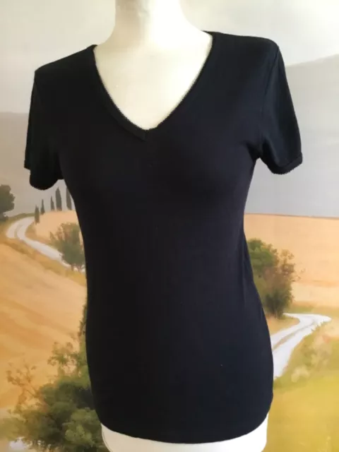 Tee shirt noir PETIT BATEAU taille 18 ans en TBE.