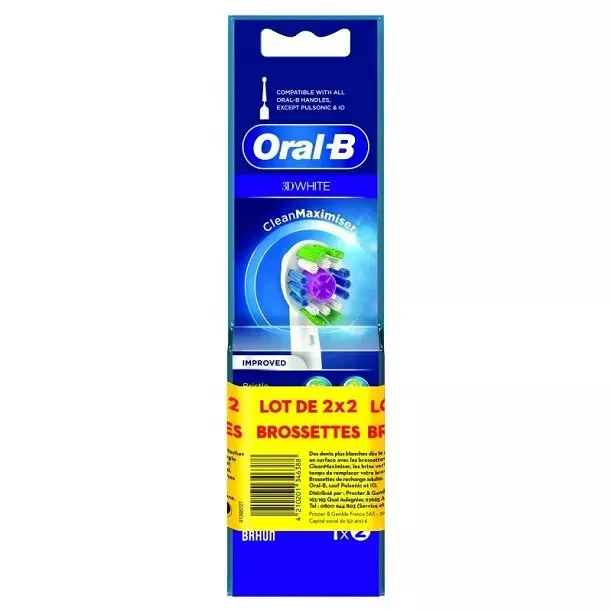 Oral-B Power 3d White brossette CleanMaximiser Lot de 2 x 2          C5