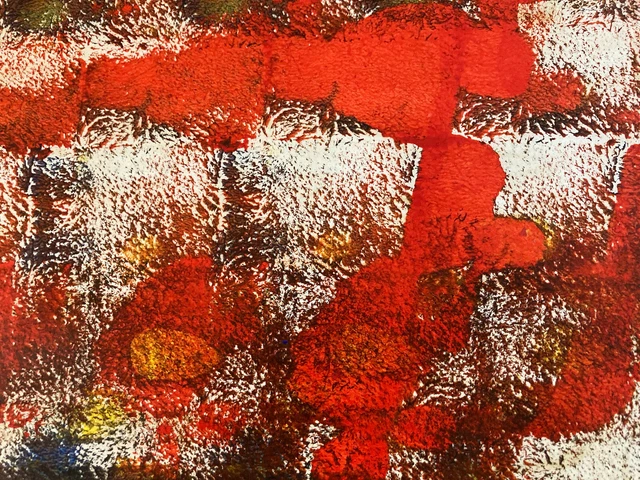 VERY PRETTY PAINTING Oil Paper Expressionist Abstract Signed to ...