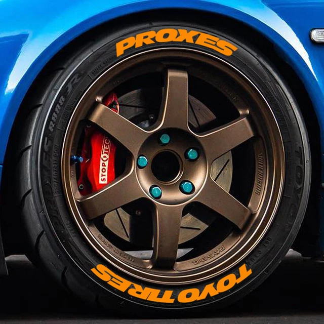 4 Sets Toyo Tires Proxes Permanent Tire Letters Stickers Decal 1.25" For 14-22"