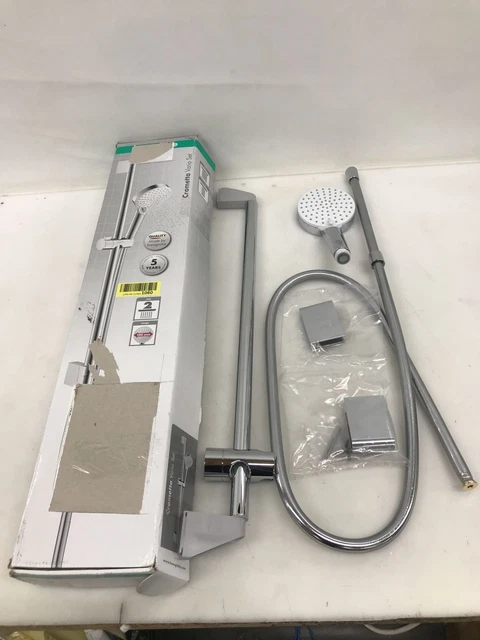 Juego de ducha hansgrohe Crometta 0,65 m, 2 tipos de chorro, blanco/cromo