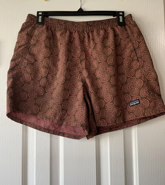 Patagonia Baggies Brown Floral Design Women’s Sz Medium