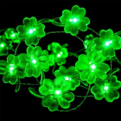 Decorative Light St. Patrick's Day Lights Shamrocks LED String Lights 10ft