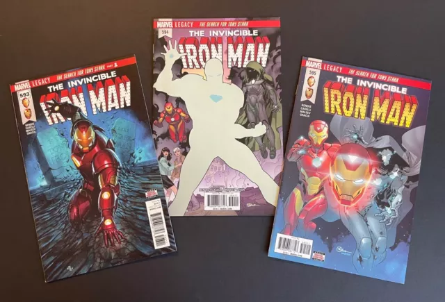 INVINCIBLE IRON MAN #593, 594, 595 (Marvel 2017) Early Riri Williams! MCU
