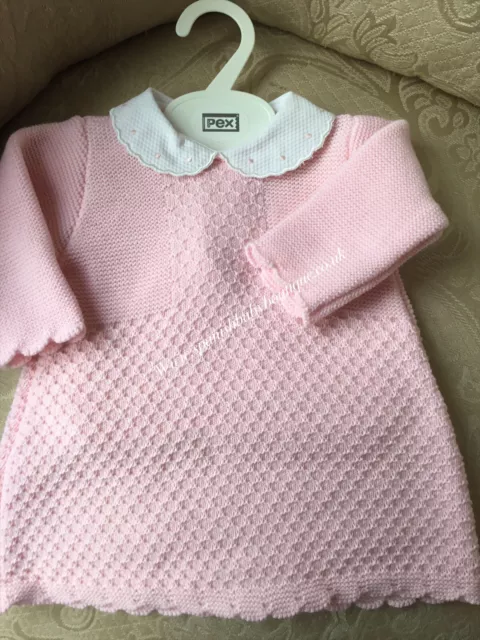 baby girls knit dress 3-6 months Spanish romany Pex