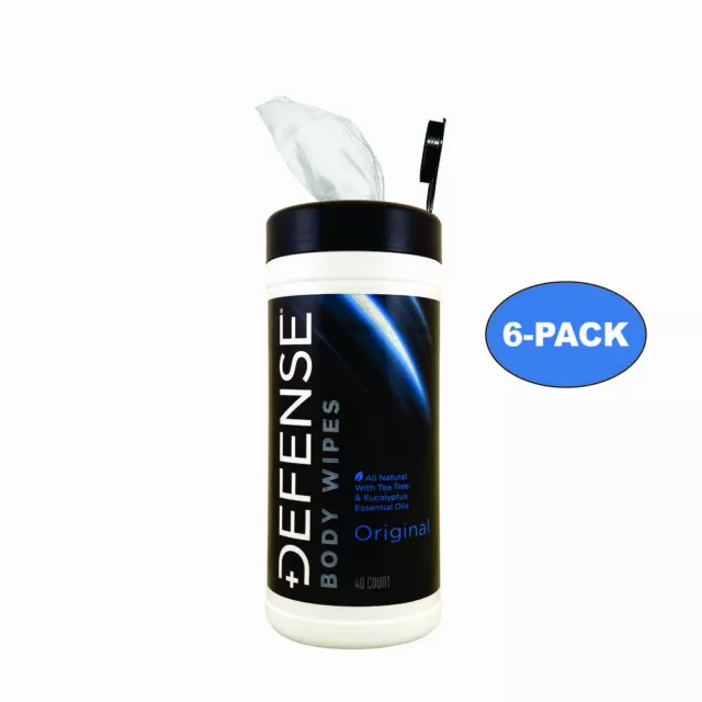 Defense Body Wipes Regular Scent 6-Pack