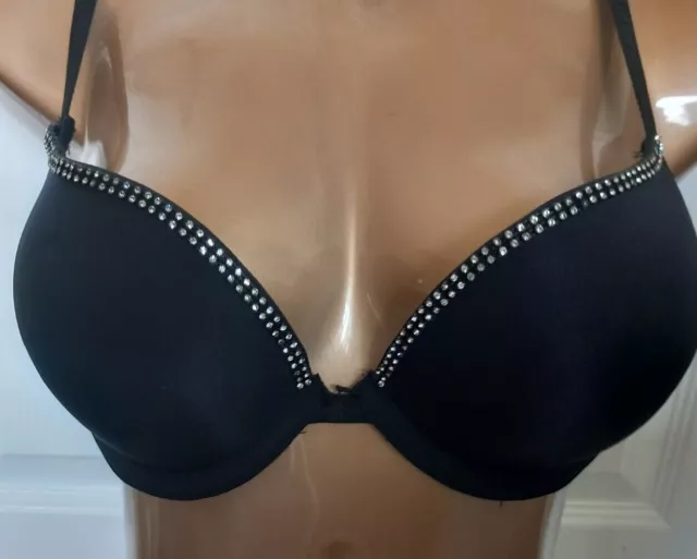 2 Sizes Bigger Maximise  Boob Job Superboost Bombshell Diamante Bra 32A-40Dd