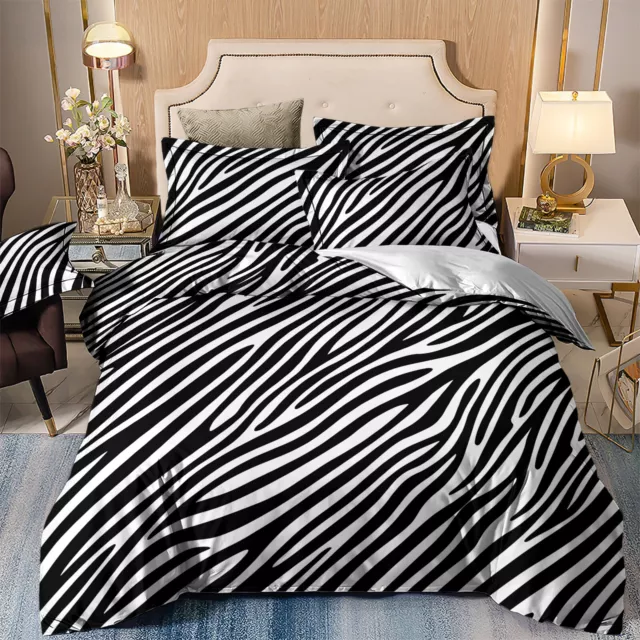 Leopard Print Zebra Animal Print Quilt Duvet Cover Set Bedroom Household Bedding