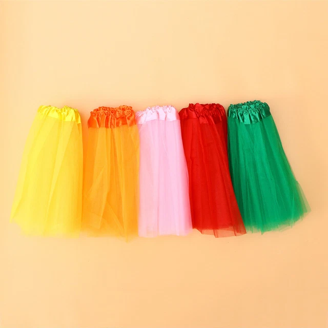5 PEZZI bambina balletto tutù chiffon balletto danza pratica gonna fasciatoio per bambini