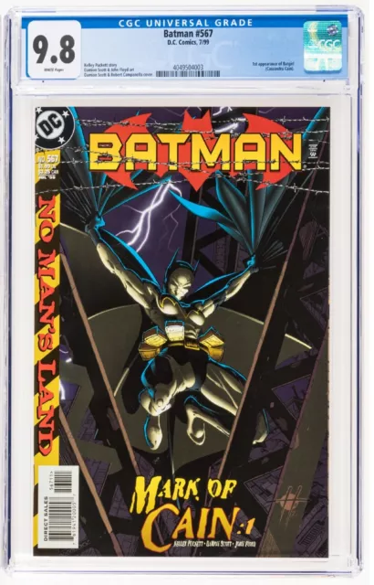 Batman #567 CGC 9.8 NM/M White Pgs 1st App Cassandra Cain Batgirl 1999 KEY ISSUE