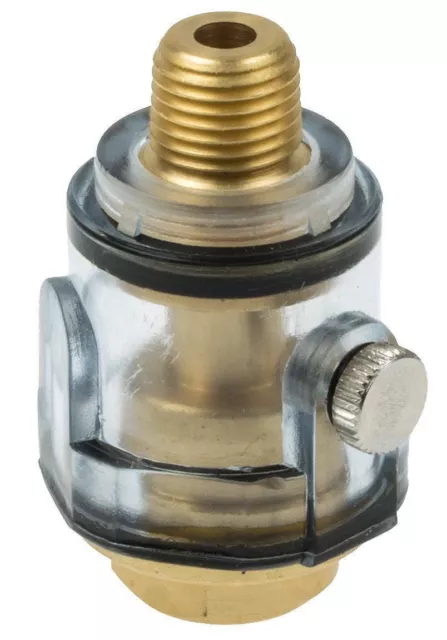 ASTA Mini In-Line Oiler 1/4" BSP Oil Air Tool Lubricator Hose Unit Lubrication