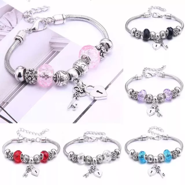 Bracciale Ragazza Con Charms Braccialetto Femminile Con Ciondoli 6 Colori 3 Mod.