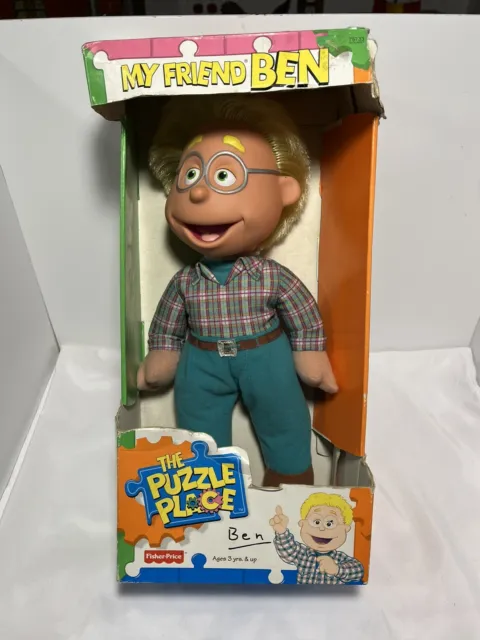 My Friend Ben Doll Vintage Fisher Price The Puzzle Place  14"  Plush PBS TV Show