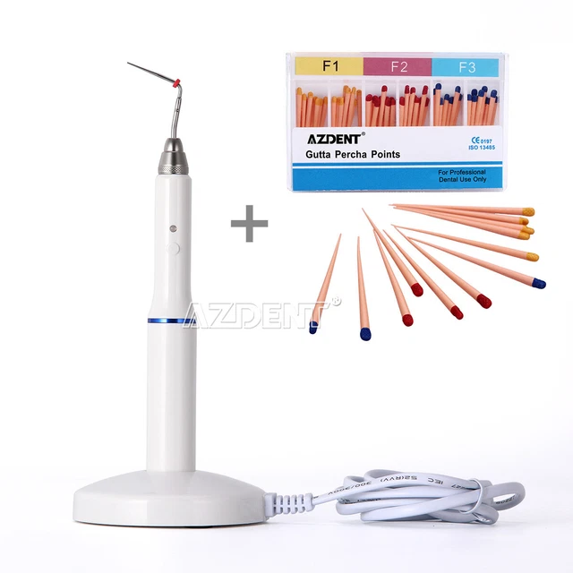 Wireless AZDENT Dental Endo Heated Pen /Gutta Percha Points Tips F1F2F3 Mixed