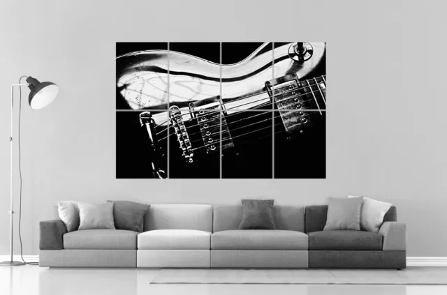 GUITARE LEGENDE Gibson Les Paul Wall Art Poster Grand format A0 Large Print