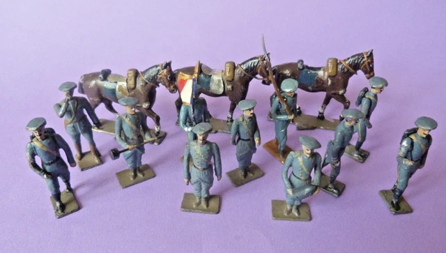 Soldats CBG Mignot - Les Pompiers De Paris En Manœuvre - Plomb Peint - 1/32
